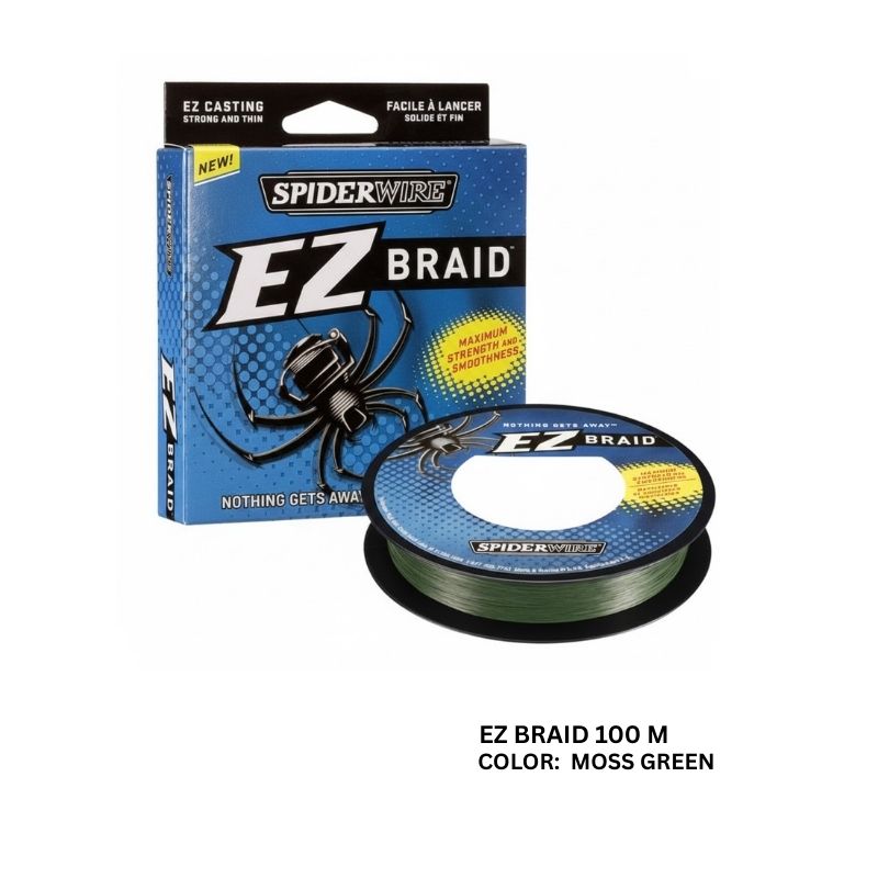 SPIDERWIRE EZ 100M MOSS GREEN BRAIDS