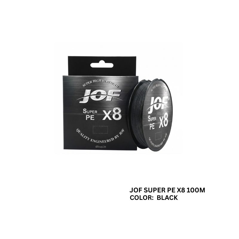 JOF SUPER PE X8 - 100M BLACK BRAIDS