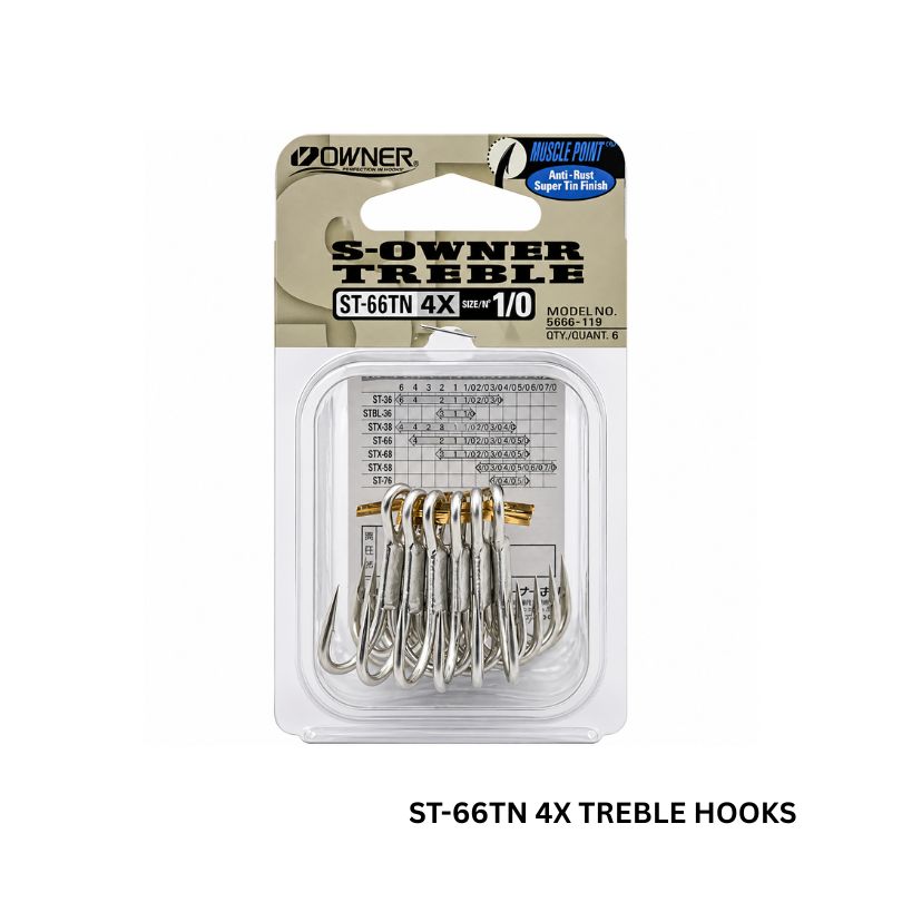 OWNER  ST66 -4X TREBLE HOOKS