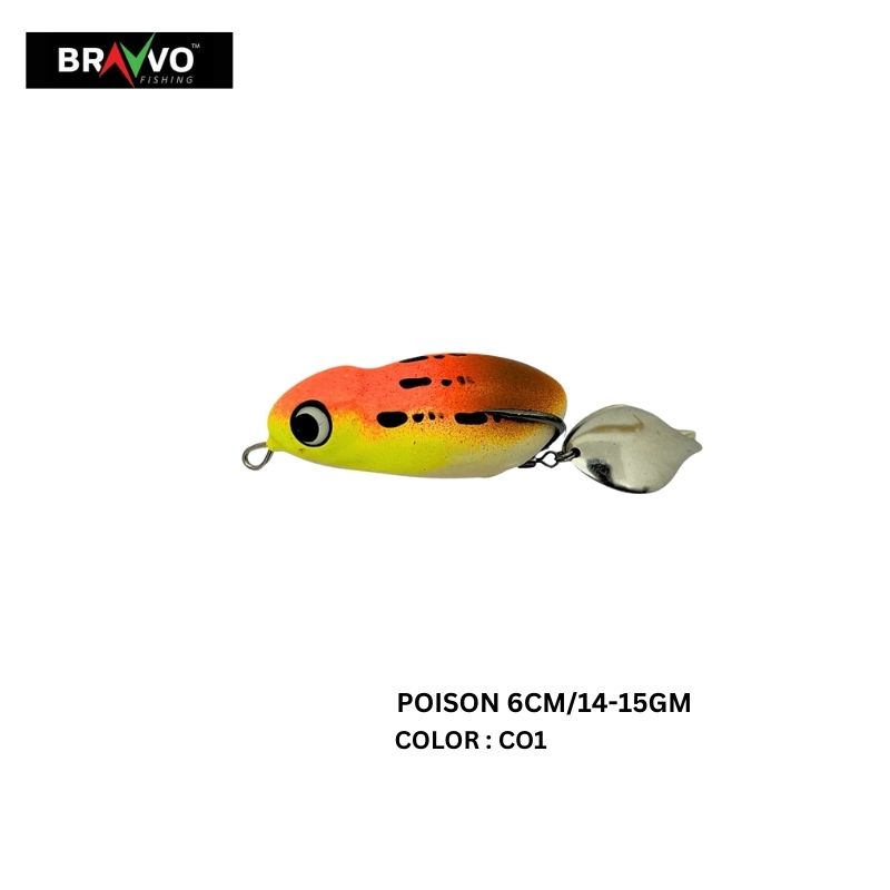 BRAVVO POISON 6CM/14-15GM HANDMADE SOFT FROGS