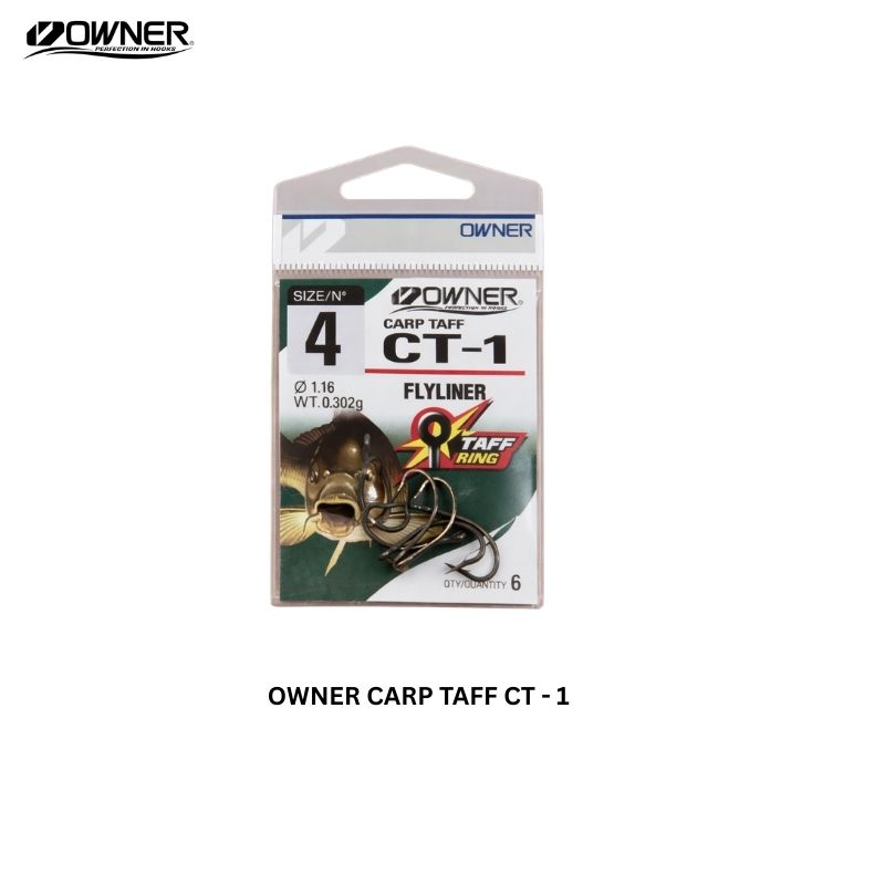 OWNER CARP TAFF CT-1 FLYLINER HOOKS