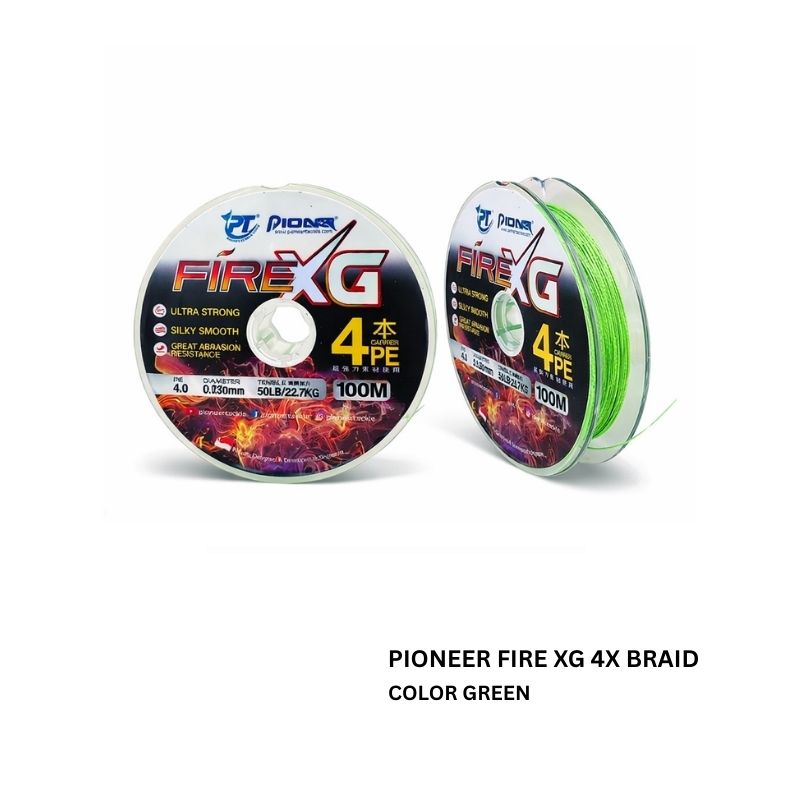 POINEER FIRE XG 4X 100M GREEN BRAIDS