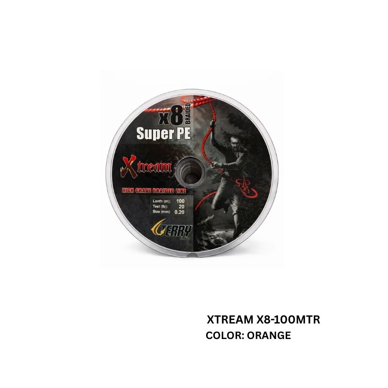 TERRY XTREAM X8 - 100M ORANGE BRAIDS